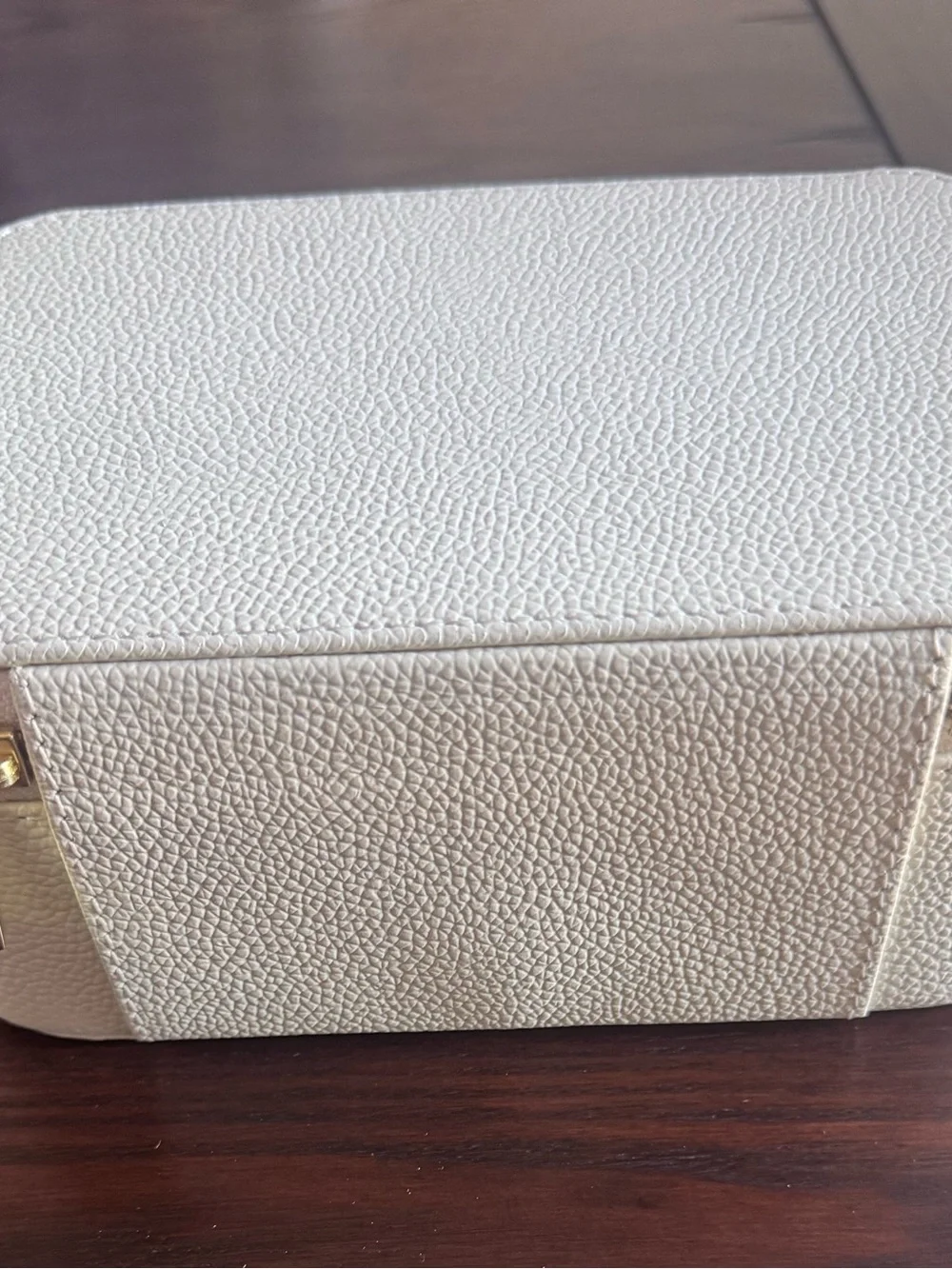 NEW Pottery Barn Avalon Leather Jewelry Travel Case Box rectangle zippered GIFT